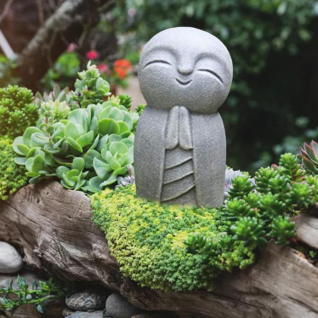 Resin Art Baby Memories - ジゾ僧侶の祈りの像、樹脂製の赤ちゃんのための記念仏像、アールデコ調、家庭やオフィスの装飾に