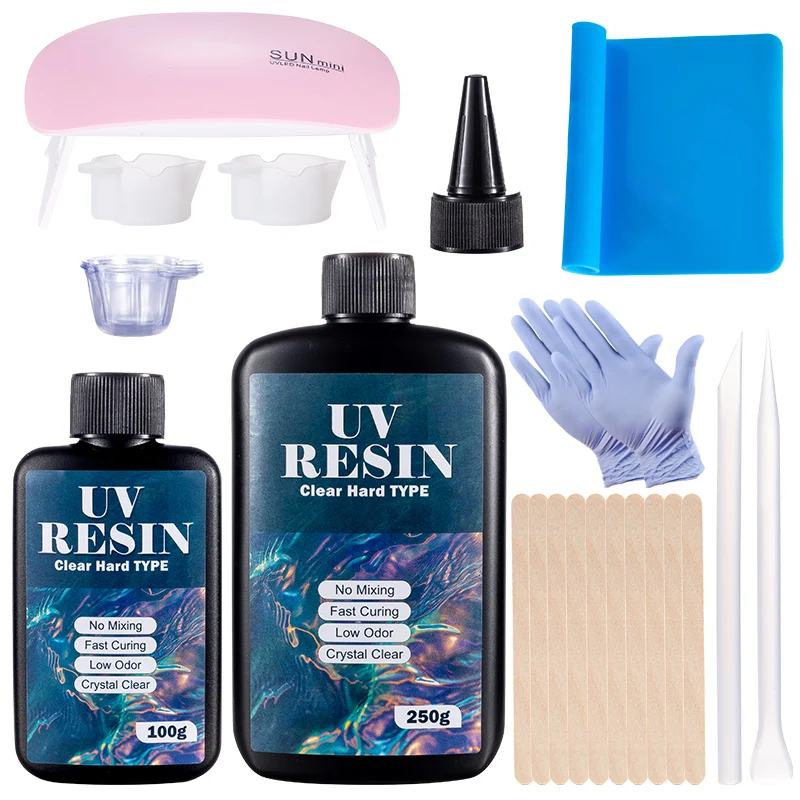 Resin Art Price - ハード UV 樹脂接着剤キット 高速硬化エポキシ樹脂 UV 接着剤