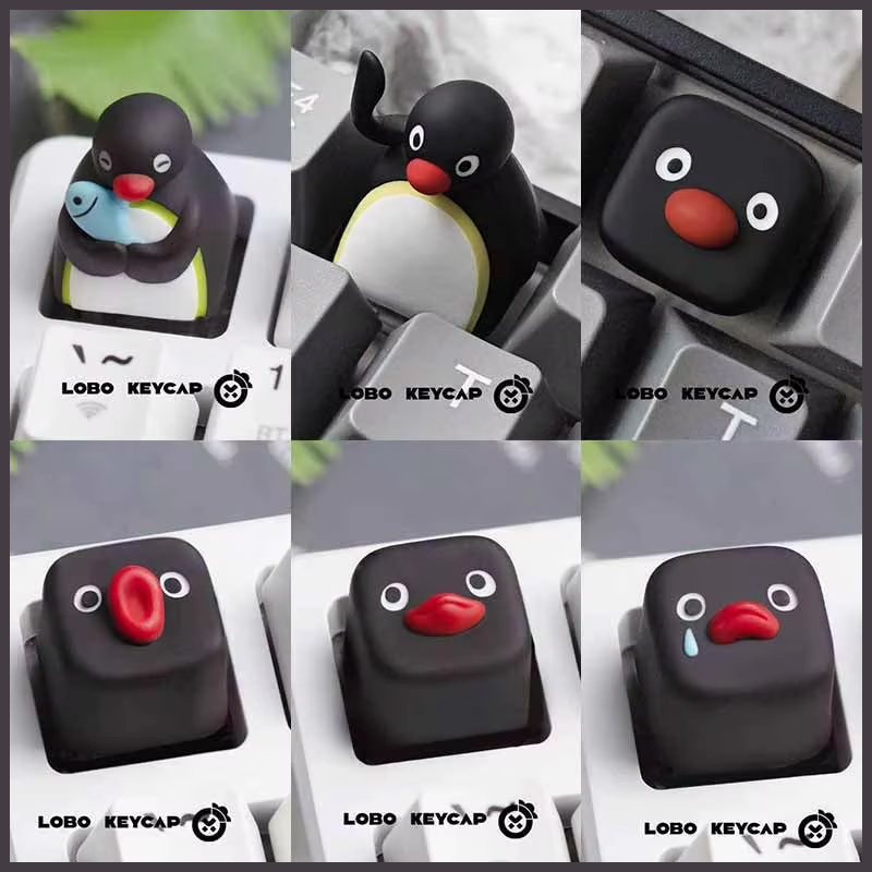 Resin Artist - かわいいペンギンイメージのピングー系パーソナライズメカニカルキーボードキーキャップ Esc樹脂素材カスタマイズ周辺機器楽しいギフト
