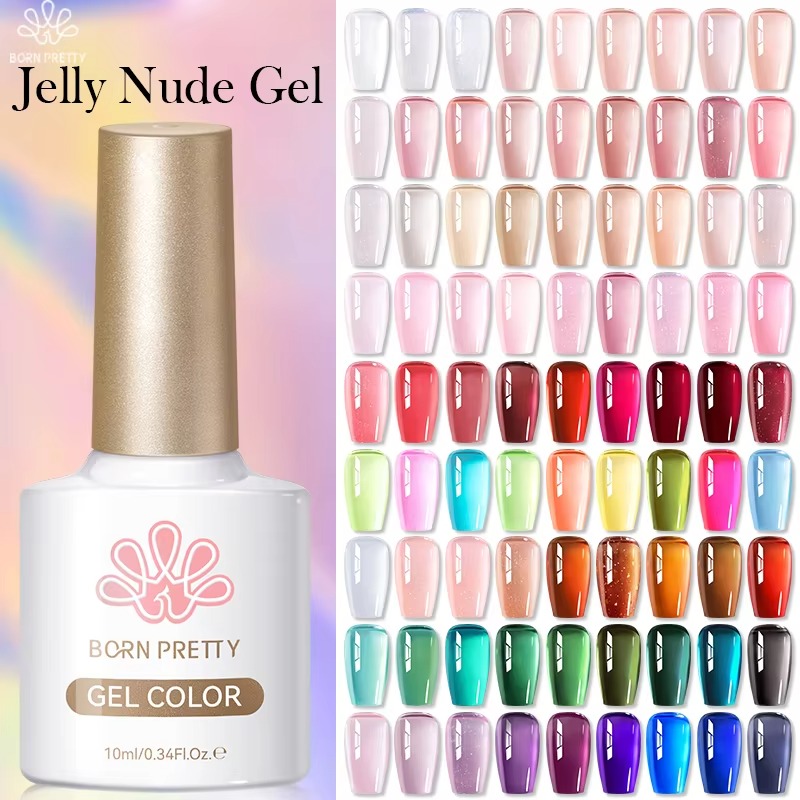 Resin Art Price - BORN PRETTY 10ml ジェリーヌードジェルネイルポリッシュ 50色 セミトランスペアレント