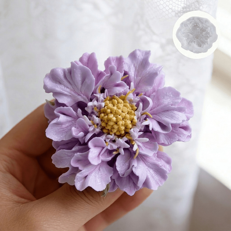 Resin Artist - 1つの夢のような青い鉢植えの花のシリコンモールド、DIYアートキャンドル、手作り石鹸、樹脂製オーナメント、風水ホームデコレーションに適用可能
