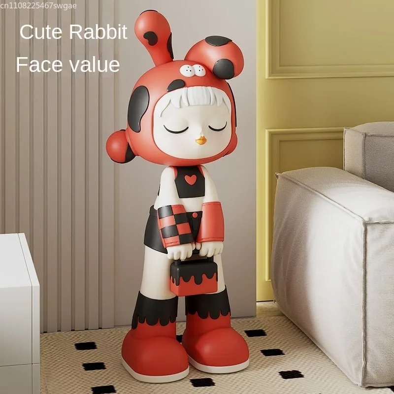 アートカートゥーンガール像 室内ファッションキャラクターモデ - Resin Art And Craft のレビューと価格