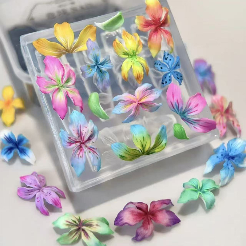 【O】3DフラワーネイルモールドDIYシリコンネイルツールユ - Resin Art Templates Free のレビューと価格