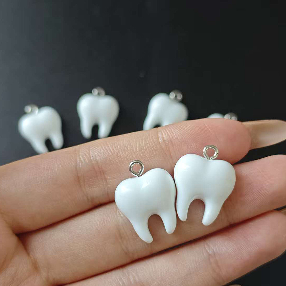 10 個かわいい白い歯樹脂ペンダント小さな歯チャームジュエリ - Resin Art Diy Kit のレビューと価格