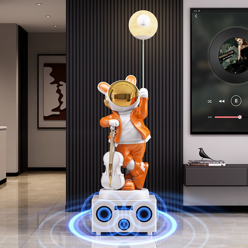 家の装飾 136 センチメートルウサギの宇宙飛行士像床の装飾 - Resin Art In Floor のレビューと価格