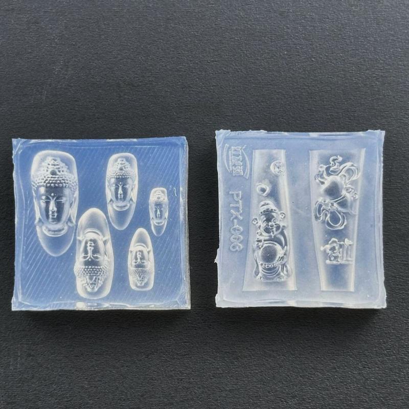 3Dアクリルネイルアートモールドシリコンテンプレート ラッキ - Resin Art Templates Free のレビューと価格