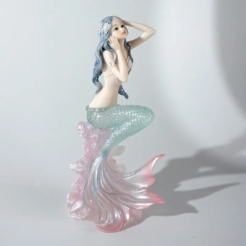 絶妙な樹脂マーメイドサンゴ海の波の置物手作り飾り家の車の装飾 - Resin Art Beach のレビューと価格