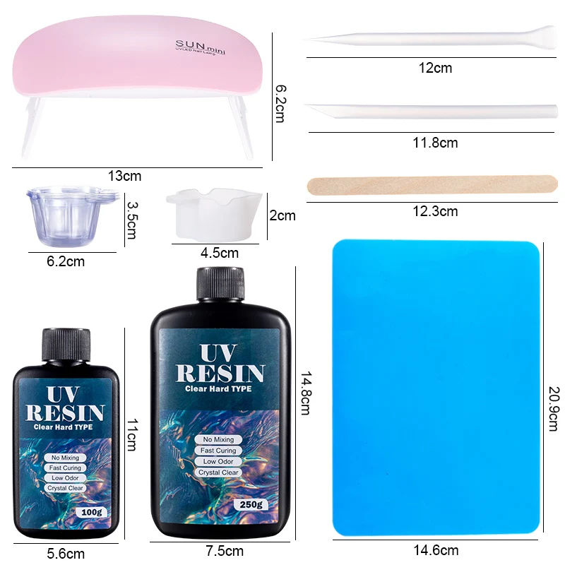 ハード UV 樹脂接着剤キット 高速硬化エポキシ樹脂 UV  - Resin Art Price のレビューと価格