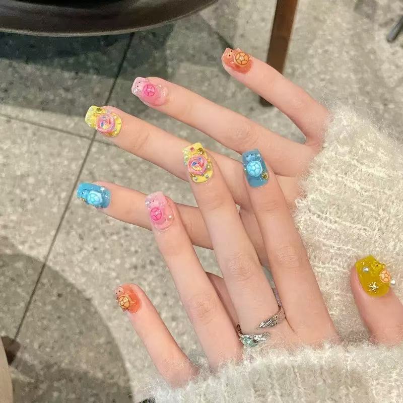100個入り ミニチュア カラフルなカメのレジンチャーム、裏 - Resin Art And Craft のレビューと価格