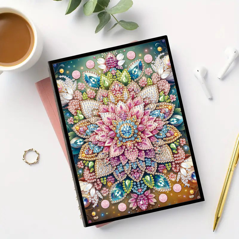 DIYダイヤモンドアートペインティングセット、花柄・動物柄P - Resin Art Flowers のレビューと価格