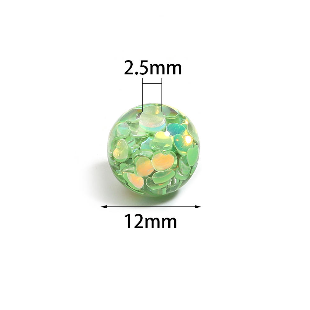 10個入り 12mm レジン ハート スパンコール ラウンド - Resin Art And Craft のレビューと価格