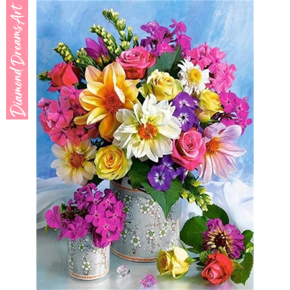フルダイヤモンドモザイクフラワー 5D ダイヤモンドペインテ - Resin Art Flowers のレビューと価格