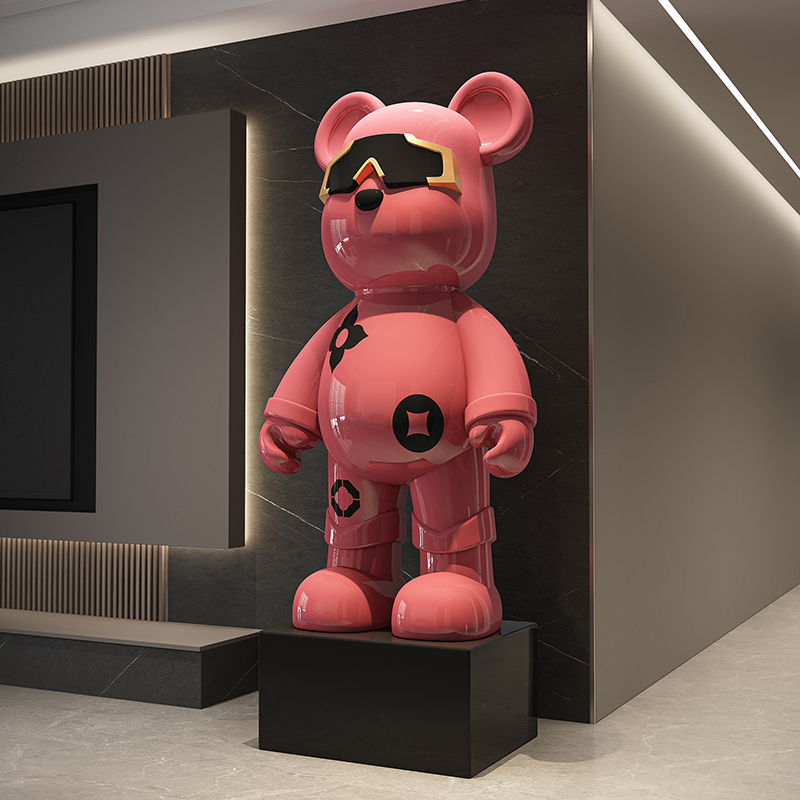 ライトラグジュアリーピンクバイオレントベアフロアデコレーショ - Resin Art In Floor のレビューと価格