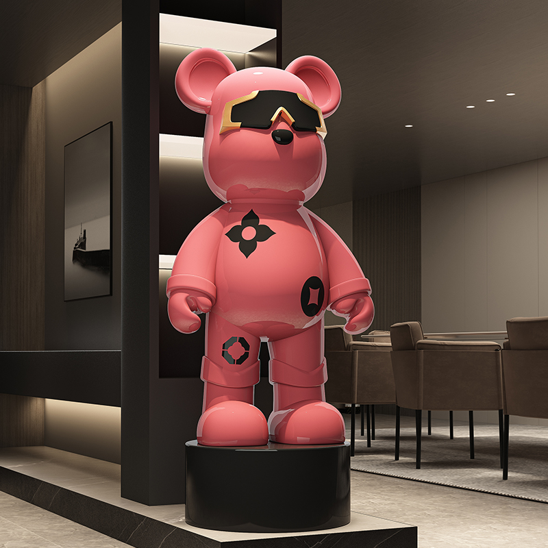ライトラグジュアリーピンクバイオレントベアフロアデコレーショ - Resin Art In Floor のレビューと価格