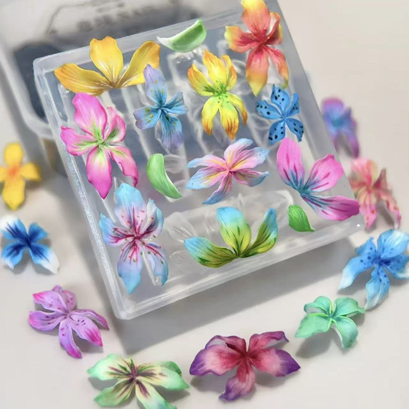 3D 花ネイルモールド DIY シリコーンネイルツールハワイ - Resin Art Templates Free のレビューと価格