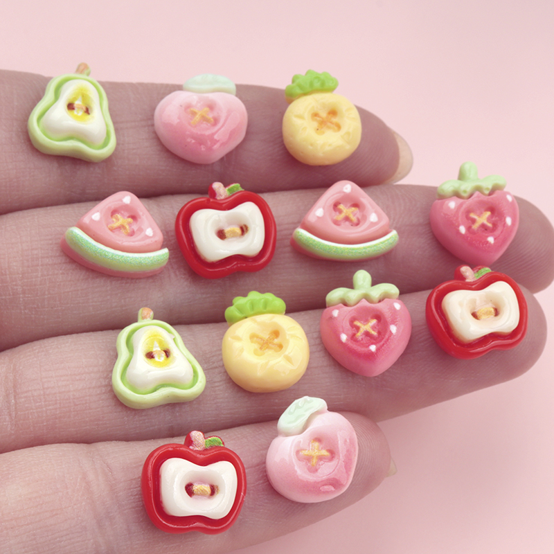50/500 個ミニ模擬フルーツ樹脂ネイルアートカボション手 - Resin Art Workshop のレビューと価格
