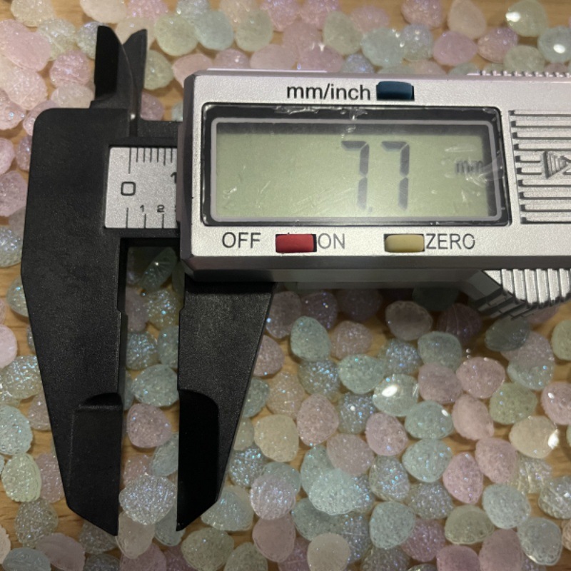 7.7mmミニシュガーフロストシェルフラットバックレジンオー - Resin Art Price のレビューと価格