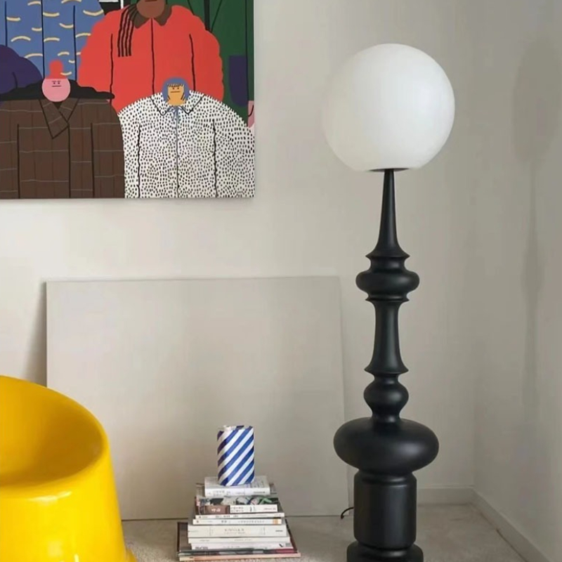 ヴィンテージ樹脂製ローマ柱フロアランプ、ファブリック、リビン - Resin Art In Floor のレビューと価格