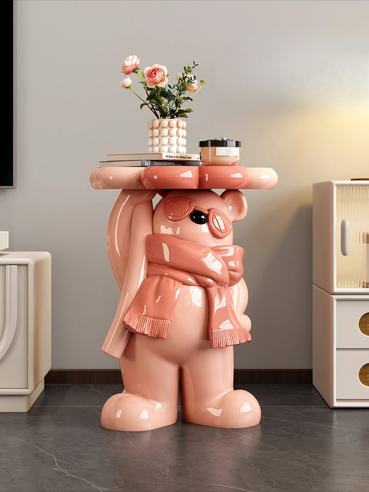 ホームデコレーション クマの置物 サイドテーブル フロアデコ - Resin Art In Floor のレビューと価格