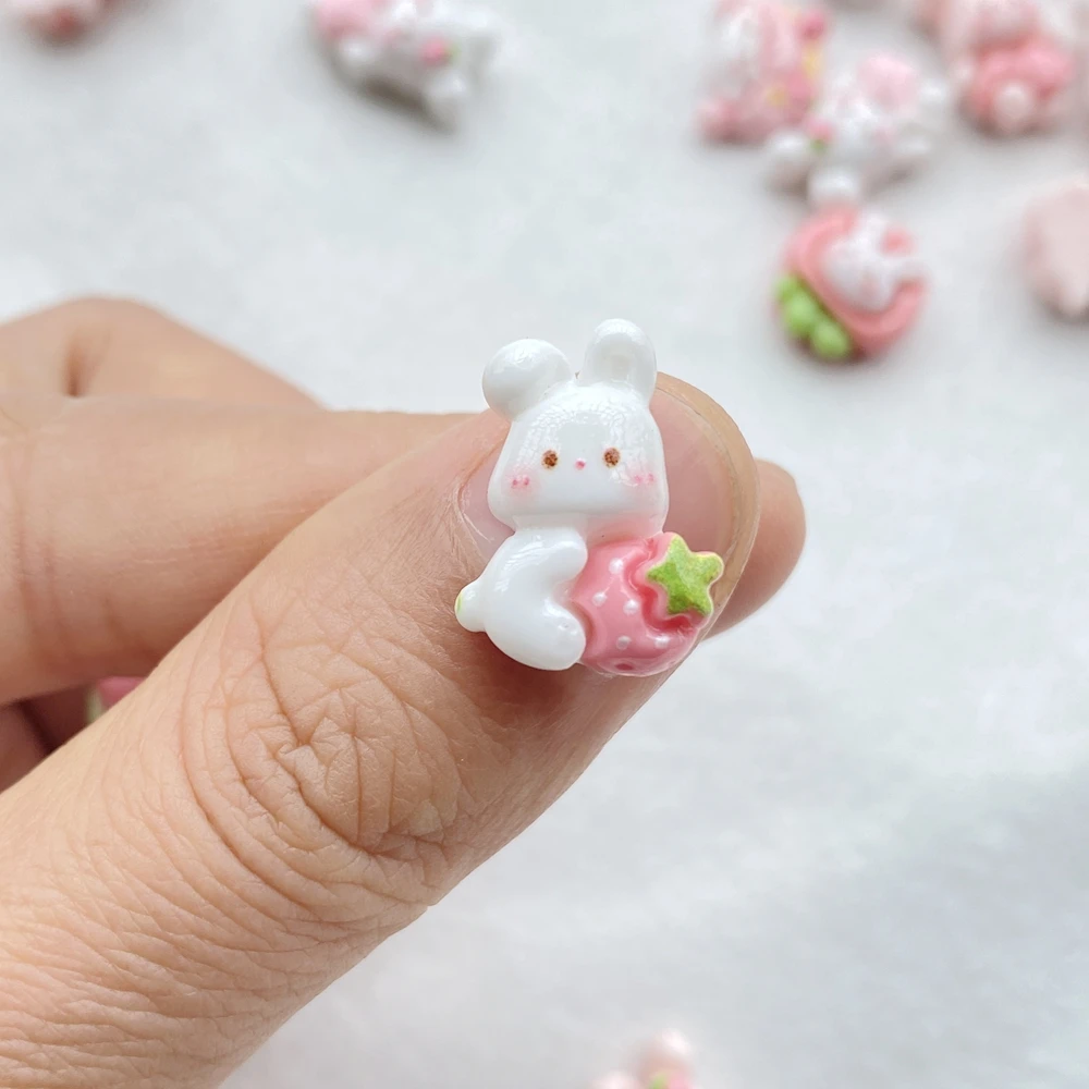 30個入り レジン製 カラフル ミニ漫画大根うさぎ、女の子  - Resin Art Workshop のレビューと価格