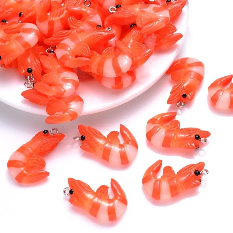10個入り 3Dシミュレートロブスターシュリンプチャーム、ア - Resin Art Box のレビューと価格
