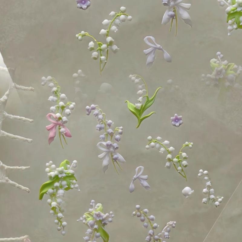 花シリーズ 3D カーブネイルモールド スズラン 蓮の花 D - Resin Art Templates Free のレビューと価格
