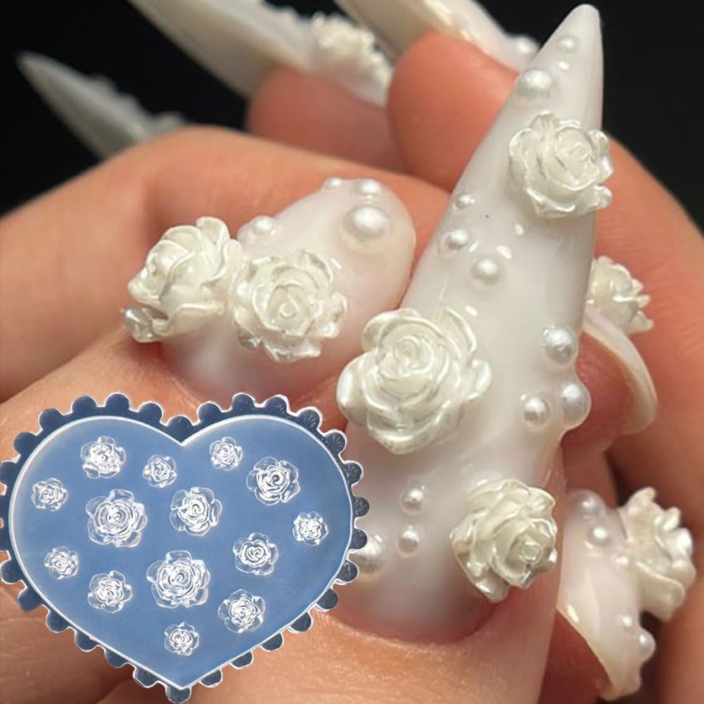 3D 花ネイルモールドシリコーンネイルツールローズ椿花ネイル - Resin Art Templates Free のレビューと価格