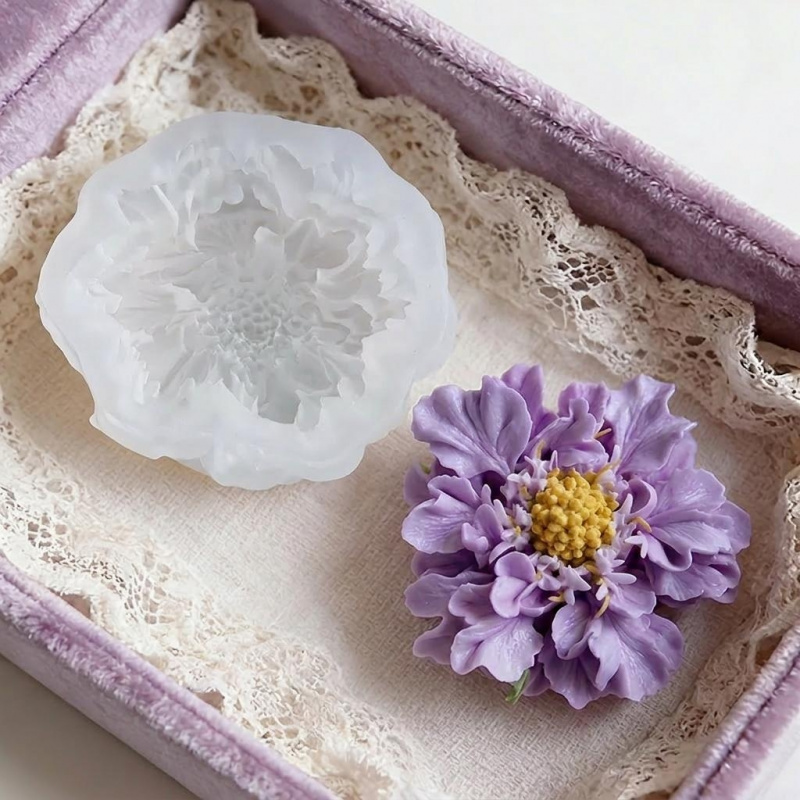 1つの夢のような青い鉢植えの花のシリコンモールド、DIYアー - Resin Artist のレビューと価格