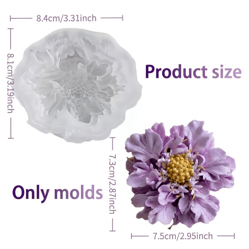 1つの夢のような青い鉢植えの花のシリコンモールド、DIYアー - Resin Artist のレビューと価格