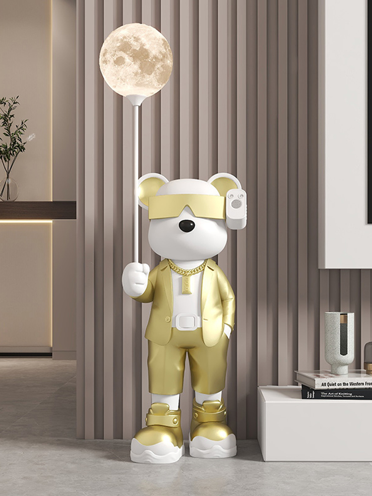 家の装飾のための発光クマの像、バーの装飾品、北欧スタイル、大 - Resin Art In Floor のレビューと価格