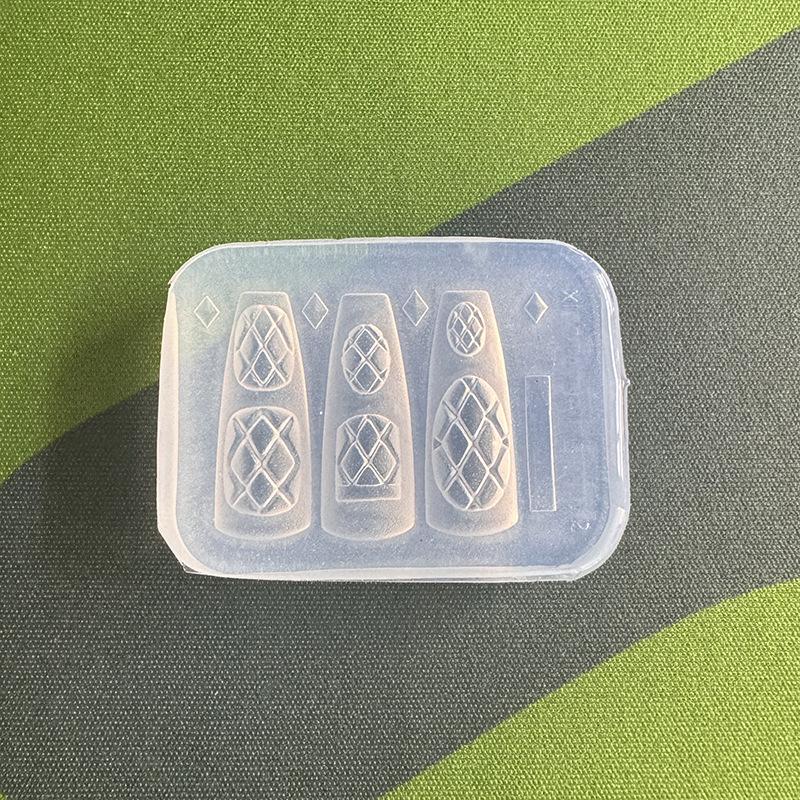 新しいシリコンネイルモールド チェック柄リボンフラワー 再利 - Resin Art Templates Free のレビューと価格