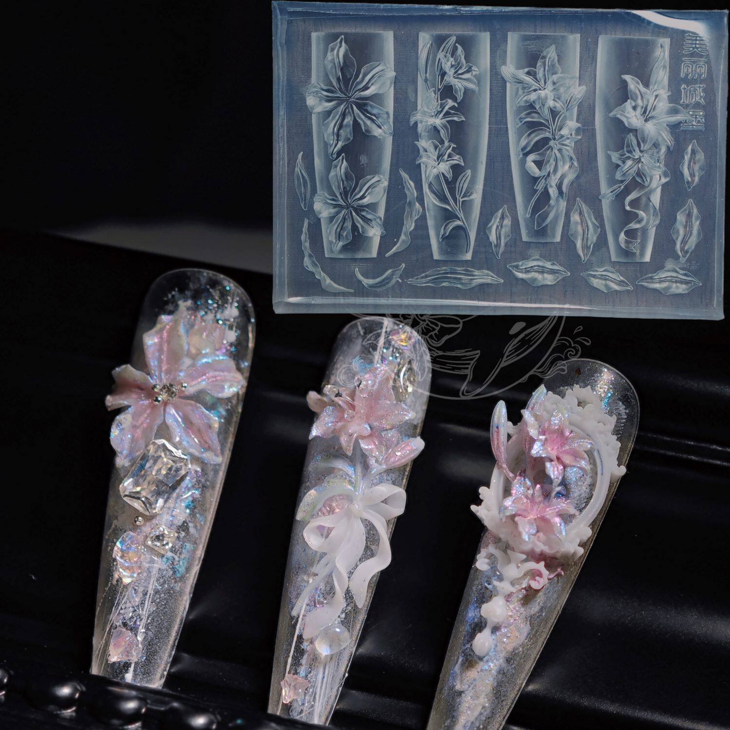 3D彫刻曲線シリコンモールド ユリの花びらデザイン 5Dチュ - Resin Art Templates Free のレビューと価格
