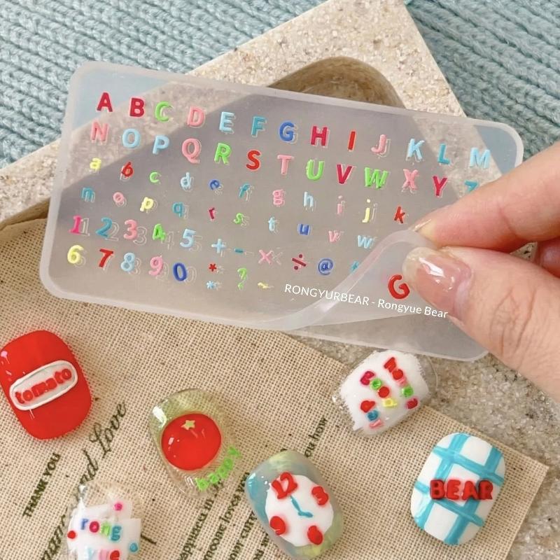 レジンモールド 透明ミニ文字・数字テンプレート DIYネイル - Resin Art Templates Free のレビューと価格