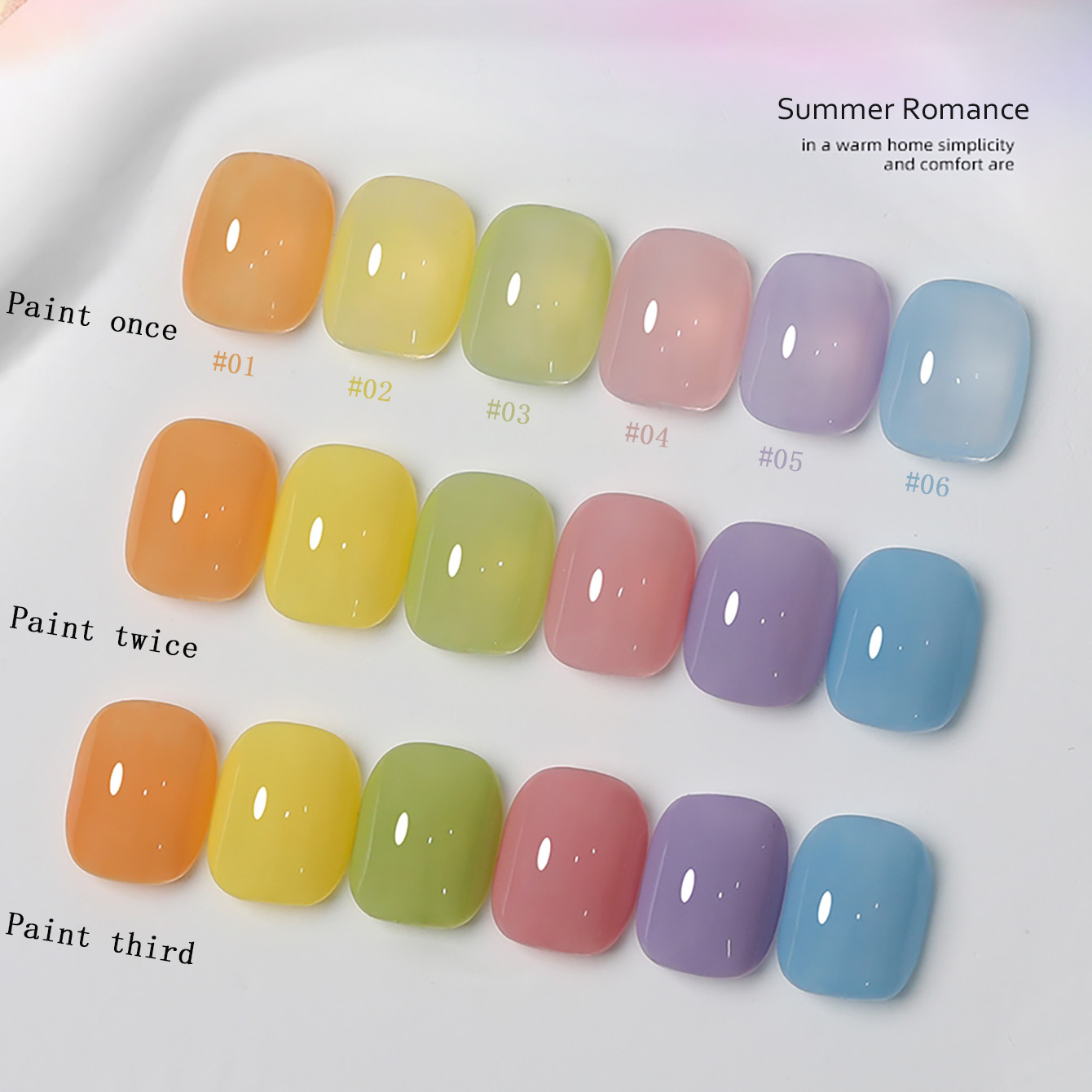 1-6 個 PSK 新マカロンキャンディーオレンジジェルネイ - Resin Art Price のレビューと価格