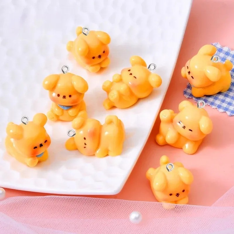 10 個かわいい漫画犬アクリル樹脂チャームミニペンダント D - Resin Art Box のレビューと価格