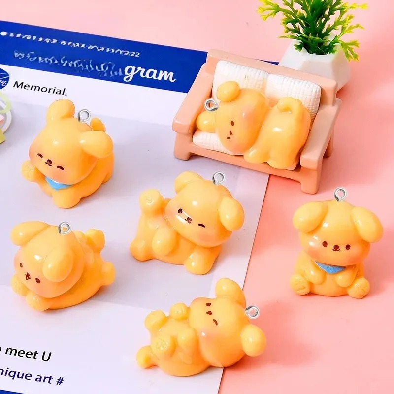 10 個かわいい漫画犬アクリル樹脂チャームミニペンダント D - Resin Art Box のレビューと価格
