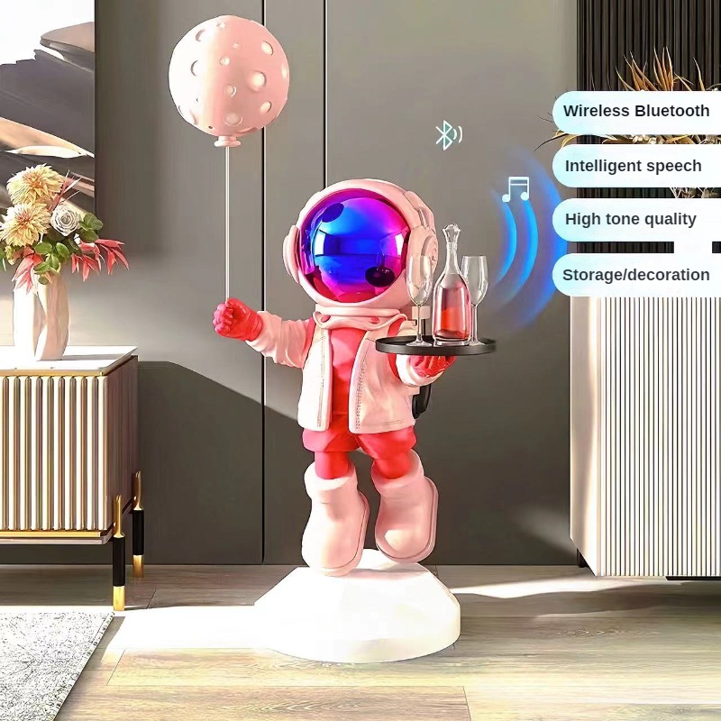 大型クリエイティブ宇宙飛行士フロアスタンド型収納オーナメント - Resin Art In Floor のレビューと価格